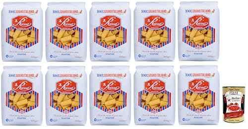 10x Russo Rigatoni N°126 Hartweizengrieß Pasta,100% Italienischer Weizen,500g-Packung + Italian Gourmet Polpa di Pomodoro 400g Dose 10x Russo Rigatoni N°126 Hartweizengrieß Pasta,100% Italienischer Weizen,500g-Packung + Italian Gourmet Polpa di Pomodoro 400g Dose von Italian Gourmet E.R.