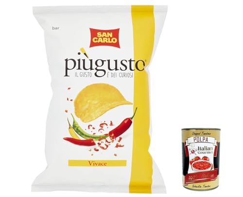 10x San Carlo più gusto Vivace Chips Patatine Kartoffelchips gesalzen 50g chips + Italian Gourmet polpa 400g von Italian Gourmet E.R.