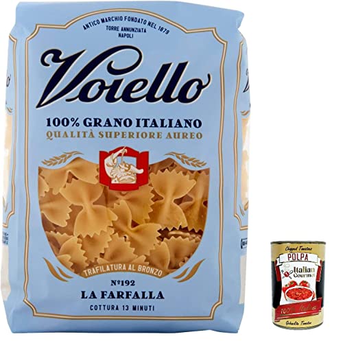 10x Voiello Pasta Farfalle Nudeln 100 % italienische N 102, 500g + Italian Gourmet Polpa 400g von Italian Gourmet E.R.
