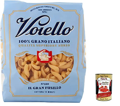 10x Voiello Pasta Gran Fusilli Nudeln 100 % italienische N180 500g + Italian Gourmet Polpa 400g von Italian Gourmet E.R.