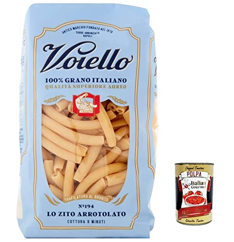 10x Voiello Pasta Ziti Arrotolati Nudeln 100 % italienische N194 500g + Italian Gourmet Polpa 400g von Italian Gourmet E.R.
