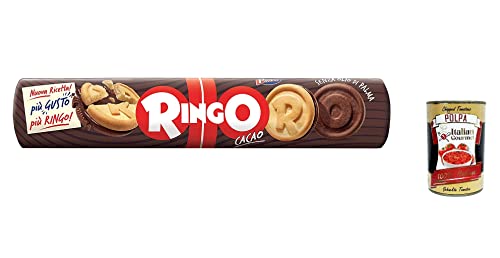 12 x Pavesi Ringo biscuits with cocoa 165 g cookies Italian biscuits snack cocoa + Italian gourmet polpa 400g von Italian Gourmet E.R.