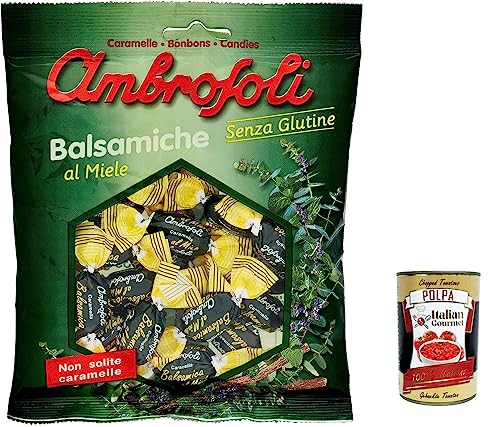 12x Ambrosoli Caramelle Balsamiche al Miele, Honig-Balsamico-Bonbons sweets 135g + Italian Gourmet polpa 400g von Italian Gourmet E.R.