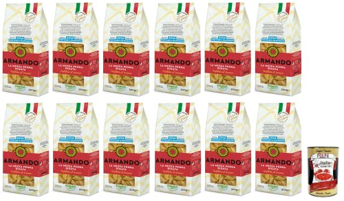 12x Armando La Mezza Penna Rigata,Bronzegezogene Nudeln,100% Italienische Pasta 500g + Italian Gourmet Polpa di Pomodoro 400g Dose 12x Armando La Mezza Penna Rigata,Bronzegezogene Nudeln,100% Italienische Pasta 500g + Italian Gourmet Polpa di Pomodoro 400g Dose von Italian Gourmet E.R.