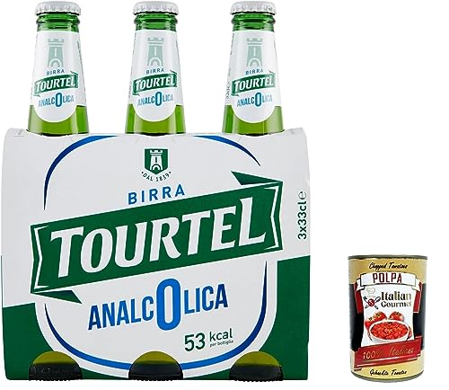12x BIRRA Tourtel 0.0% Birra Analcolica, alkoholfrei Flasche Bier 0% Alk. 0,33l Flasche + Italian Gourmet polpa 400g von Italian Gourmet E.R.