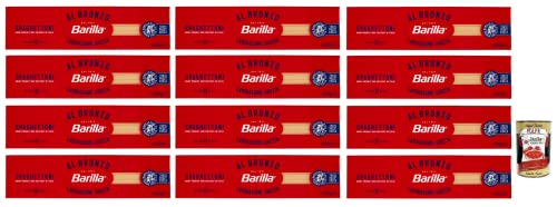 12x Barilla Pasta Al Bronzo Spaghettoni 100% italienischer Weizen,Bronze Zeichnung,Italienische Nudeln,400g + Italian Gourmet Polpa di Pomodoro 400g Dose 12x Barilla Pasta Al Bronzo Spaghettoni 100% italienischer Weizen,Bronze Zeichnung,Italienische Nudeln,400g + Italian Gourmet Polpa di Pomodoro 400g Dose von Italian Gourmet E.R.