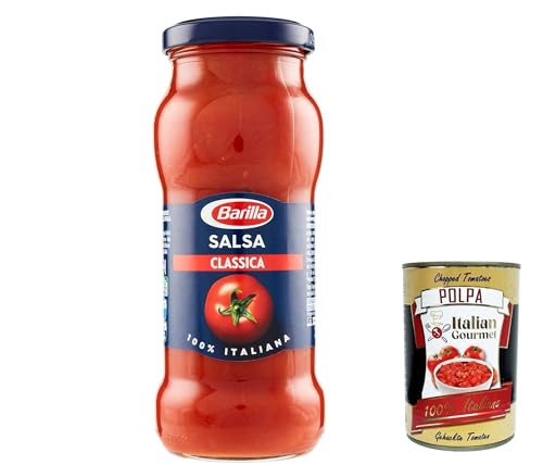 12x Barilla Salsa pronta classica fertig sauce mit natives Olivenöl Extra 300g + Italian Gourmet polpa 400g von Italian Gourmet E.R.