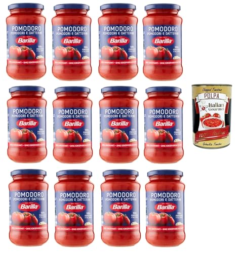 12x Barilla Sugo Pomodoro e Datterini, Sauce mit 100% italienischen Tomaten, Sauce für Pasta 400g + Italian Gourmet polpa 400g 12x Barilla Sugo Pomodoro e Datterini, Sauce mit 100% italienischen Tomaten, Sauce für Pasta 400g + Italian Gourmet polpa 400g von Italian Gourmet E.R.