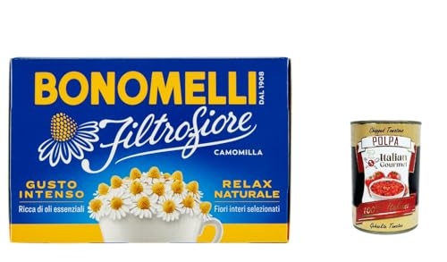 12x Bonomelli Filtrofiore Camomilla 14 filtri , Kamille 14 beutel 28 g + Italian Gourmet polpa 400g von Italian Gourmet E.R.