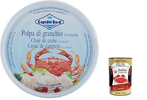 12x Captain Byrd Polpa di Granchio, natürliches Krabbenfleisch 200g + Italian Gourmet polpa 400g 12x Captain Byrd Polpa di Granchio, natürliches Krabbenfleisch 200g + Italian Gourmet polpa 400g von Italian Gourmet E.R.