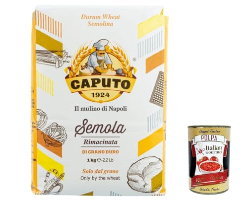 12x Caputo Il Mulino di Napoli Semola rimacinata di grano duro Hartweizengrieß hohe Elastizität 1Kg Grieß für Pizza + Italian Gourmet polpa 400g 12x Caputo Il Mulino di Napoli Semola rimacinata di grano duro Hartweizengrieß hohe Elastizität 1Kg Grieß für Pizza + Italian Gourmet polpa 400g von Italian Gourmet E.R.