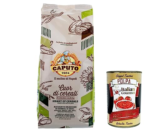 12x Caputo farina Cuor di Cereali 1kg Mehl heart of cereals Mehlauswahl aus Getreide und Samen + Italian Gourmet polpa 400g von Italian Gourmet E.R.