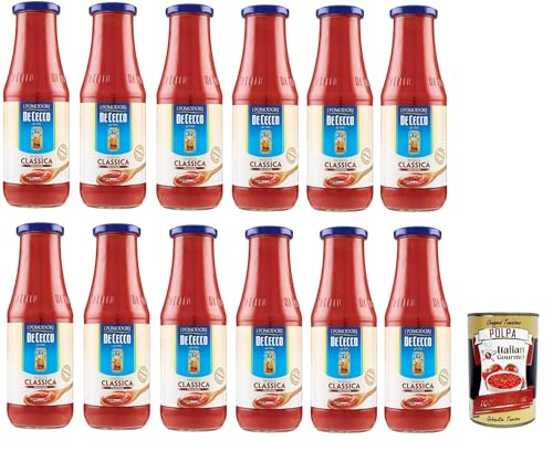 12x De Cecco Passata di Pomodoro Tomatenpaste Tomaten sauce 100% Italienisch 700g + Italian Gourmet polpa 400g 12x De Cecco Passata di Pomodoro Tomatenpaste Tomaten sauce 100% Italienisch 700g + Italian Gourmet polpa 400g von Italian Gourmet E.R.