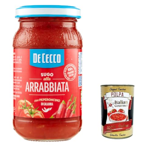 12x De Cecco Sugo arrabbiata pastasauce tomatensauce mit chilly 200g aus italien pasta + Italian Gourmet polpa 400g von Italian Gourmet E.R.