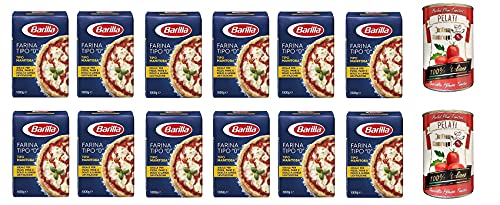 12x Farina Barilla Tipo "0" per Pizza Napoli Pizzamehl Pizza Mehl 1kg + Italian Gourmet 100% italienische geschälte Tomaten dosen 2x 400g 12x Farina Barilla Tipo "0" per Pizza Napoli Pizzamehl Pizza Mehl 1kg + Italian Gourmet 100% italienische geschälte Tomaten dosen 2x 400g von Italian Gourmet E.R.