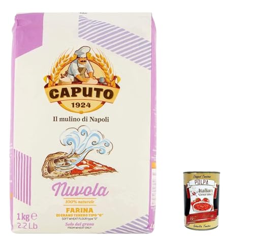 12x Farina Molino Caputo Nuvola Pizza Napoli Pizzamehl für leichten teig 1kg 100% natürliche + Italian Gourmet polpa 400g von Italian Gourmet E.R.