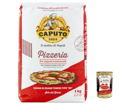 12x Farina Molino Caputo Pizzeria, farina per Pizza Napoli Pizzamehl Pizza Mehl 1kg Tipo 00 ' + Italian Gourmet polpa 400g von Italian Gourmet E.R.
