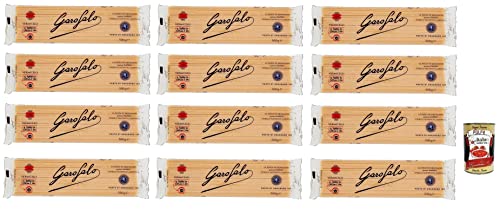 12x Garofalo Pasta di Gragnano Bronze Zeichnung Vermicelli N°10 Nudeln 500g + Italian Gourmet Polpa di Pomodoro 400g Dose von Italian Gourmet E.R.