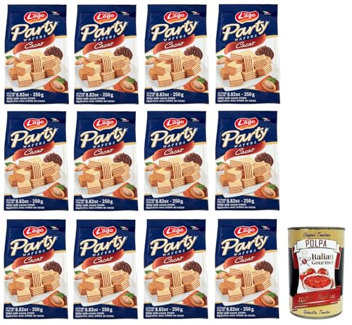 12x Gastone Lago Party Wafers Cacao,Waffeln mit Kakaocreme 250g + Italian Gourmet Polpa di Pomodoro 400g Dose 12x Gastone Lago Party Wafers Cacao,Waffeln mit Kakaocreme 250g + Italian Gourmet Polpa di Pomodoro 400g Dose von Italian Gourmet E.R.