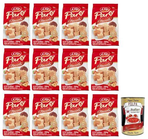 12x Gastone Lago Party Wafers Nocciola,Waffeln mit Haselnusscreme 250g + Italian Gourmet Polpa di Pomodoro 400g Dose 12x Gastone Lago Party Wafers Nocciola,Waffeln mit Haselnusscreme 250g + Italian Gourmet Polpa di Pomodoro 400g Dose von Italian Gourmet E.R.