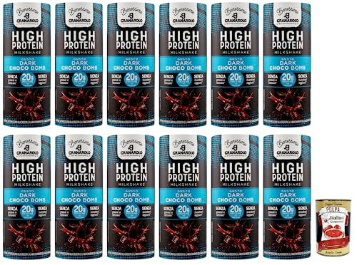 12x Granarolo HIGH PROTEIN Milkshake DARK CHOCO BOMB,UHT-Dauergetränk auf Basis von Magermilch,Laktosefrei und Glutenfrei,235ml + Italian Gourmet Polpa di Pomodoro 400g Dose 12x Granarolo HIGH PROTEIN Milkshake DARK CHOCO BOMB,UHT-Dauergetränk auf Basis von Magermilch,Laktosefrei und Glutenfrei,235ml + Italian Gourmet Polpa di Pomodoro 400g Dose von Italian Gourmet E.R.