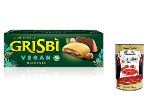 12x Grisbi Vegan Frolle Ripiene di Crema Gianduia, Biscuits cookies Kekse Shortbread Vegan Gianduia Creme 135G + Italian Gourmet polpa 400g 12x Grisbi Vegan Frolle Ripiene di Crema Gianduia, Biscuits cookies Kekse Shortbread Vegan Gianduia Creme 135G + Italian Gourmet polpa 400g von Italian Gourmet E.R.