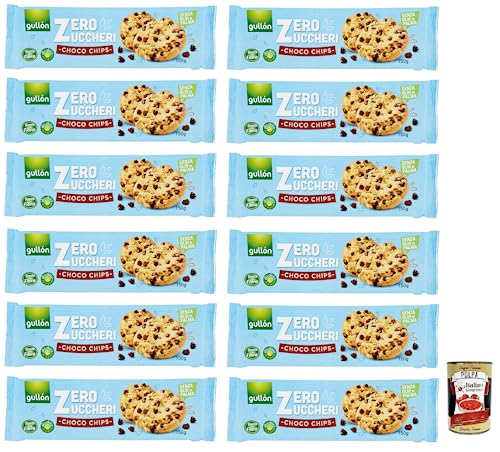 12x Gullón Choco Chips Senza Zuccheri,Kekse mit Schokoladenstückchen Zuckerfreie,Packung mit 150g + Italian Gourmet Polpa di Pomodoro 400g Dose 12x Gullón Choco Chips Senza Zuccheri,Kekse mit Schokoladenstückchen Zuckerfreie,Packung mit 150g + Italian Gourmet Polpa di Pomodoro 400g Dose von Italian Gourmet E.R.