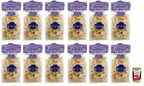 12x Il Vecchio Pastificio di Gragnano Pasta Calamarata Liscia,Gragnano IGP-Nudeln aus Hartweizengrieß von höchster Qualität 500g + Italian Gourmet Polpa di Pomodoro 400g Dose 12x Il Vecchio Pastificio di Gragnano Pasta Calamarata Liscia,Gragnano IGP-Nudeln aus Hartweizengrieß von höchster Qualität 500g + Italian Gourmet Polpa di Pomodoro 400g Dose von Italian Gourmet E.R.