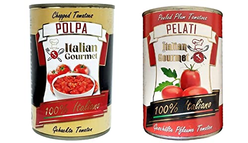 12x Italian Gourmet Polpa di pomodoro + 12x Italian Gourmet Pelati Fein gehacktes Tomatenmark 24x 400g 12x Italian Gourmet Polpa di pomodoro + 12x Italian Gourmet Pelati Fein gehacktes Tomatenmark 24x 400g von Italian Gourmet E.R.