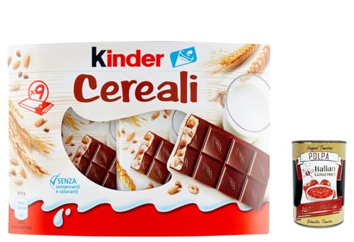 12x Kinder Cereali, Kinder Country Gefüllte Schokolade mit gerösteten Cerealien und Milchcreme Packung mit 9 st. 211.5g + Italian Gourmet polpa 400g g von Italian Gourmet E.R.