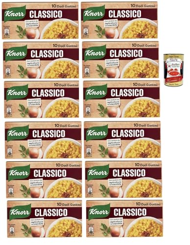 12x Knorr classico dado brodo Suppenwürfel Brühe klassisch reich an Geschmack, Packung mit 10 würfel + Italian Gourmet polpa 400g 12x Knorr classico dado brodo Suppenwürfel Brühe klassisch reich an Geschmack, Packung mit 10 würfel + Italian Gourmet polpa 400g von Italian Gourmet E.R.