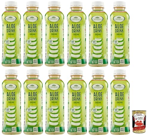 12x L' Angelica Original Nahrungsergänzungsmittel Aloe Drink, Getränk auf Basis von Aloe-Saft und Aloe-Fruchtfleisch,Einweg-PET-Flasche 500ml + Italian Gourmet Polpa di Pomodoro 400g Dose 12x L' Angelica Original Nahrungsergänzungsmittel Aloe Drink, Getränk auf Basis von Aloe-Saft und Aloe-Fruchtfleisch,Einweg-PET-Flasche 500ml + Italian Gourmet Polpa di Pomodoro 400g Dose von Italian Gourmet E.R.