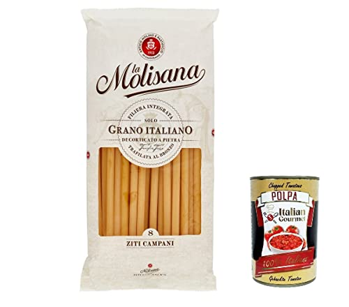 12x La Molisana Ziti Campani N. 8 Pasta Lenta Lavorazione Teigwaren aus Hartweizengrieß Bronze-Zeichnung 500g + Italian Gourmet Polpa 400g 12x La Molisana Ziti Campani N. 8 Pasta Lenta Lavorazione Teigwaren aus Hartweizengrieß Bronze-Zeichnung 500g + Italian Gourmet Polpa 400g von Italian Gourmet E.R.