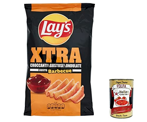 12x Lay's XTRA GUSTO BARBECUE Chips Patatine Kartoffelchips gesalzen 110g Kartoffel chips + Italian Gourmet Polpa 400g von Italian Gourmet E.R.