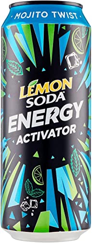 12x Lemonsoda Energy Drink activator Moyto Twist Energiegetränk Zitronen 500ml alkoholfreies Getränk Sportgetränke + Italian Gourmet polpa 400g von Italian Gourmet E.R.