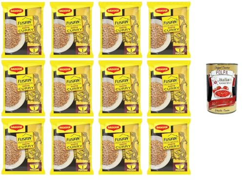 12x MAGGI FUSIAN CURRY TASTE Instant-Nudeln und Curry-Gewürz, 71 g + Italian Gourmet polpa 400g von Italian Gourmet E.R.