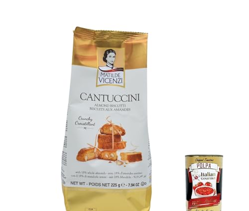 12x Matilde Vicenzi Cantuccini Mandel Biscotti, zeitlose klassische italienische authentische Bissgröße-Kekse mit echten ganzen Mandeln 225G 12x Matilde Vicenzi Cantuccini Mandel Biscotti, zeitlose klassische italienische authentische Bissgröße-Kekse mit echten ganzen Mandeln 225G von Italian Gourmet E.R.