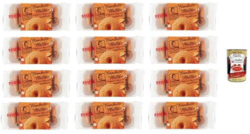12x Matilde Vicenzi – Matilde's Donuts, rustikale Kekse mit Zitrusfrüchten, Haselnüssen und Mandeln, langsam gegarte Produkte, ideal zum Frühstück, Snack oder Snack, 200 g+ Italian Gourmet Polpa 400g von Italian Gourmet E.R.