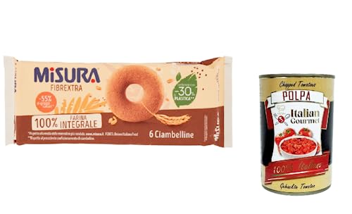 12x Miusra Ciambelline Integrali Fibraextra Kuchen Vollkornmehl Wholemeal Donuts 230g + Italian Gourmet polpa 400g von Italian Gourmet E.R.