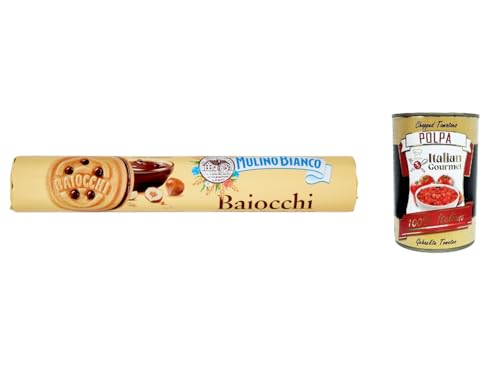 12x Mulino Bianco Baiocchi tube schoko reigel Kekse mit Schokolade 168gr snack + Italian Gourmet polpa 400g von Italian Gourmet E.R.