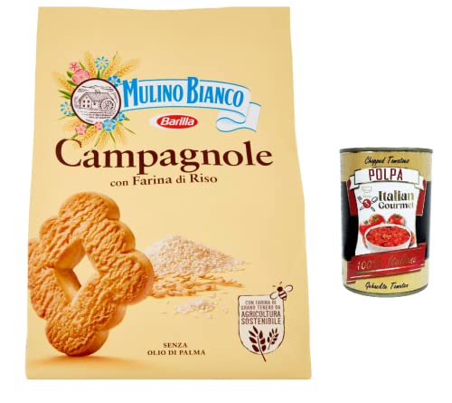 12x Mulino Bianco Campagnole Shortbread-Kekse mit Reismehl 700g + Italian gourmet polpa 400g von Italian Gourmet E.R.