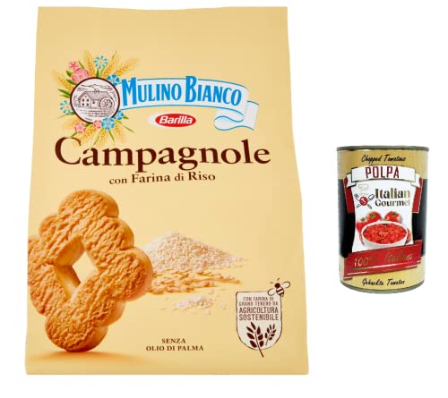 12x Mulino Bianco Campagnole Shortbread-Kekse mit Reismehl 700g + Italian gourmet polpa 400g 12x Mulino Bianco Campagnole Shortbread-Kekse mit Reismehl 700g + Italian gourmet polpa 400g von Italian Gourmet E.R.