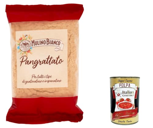 12x Mulino Bianco PanGrattato Breadcrumbs, Paniermehl Weiß Brotknuspriges Brot zu machen 400g + Italian Gourmet polpa 400g von Italian Gourmet E.R.