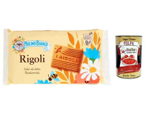 12x Mulino Bianco Rigoli Shortbread-Kekse mit 100 % italienischem Honig, 400 g + Italian Gourmet polpa 400g von Italian Gourmet E.R.