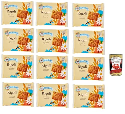 12x Mulino Bianco Rigoli Shortbread-Kekse mit 100% italienischem Honig, 800 g + Italian Gourmet polpa 400g 12x Mulino Bianco Rigoli Shortbread-Kekse mit 100% italienischem Honig, 800 g + Italian Gourmet polpa 400g von Italian Gourmet E.R.