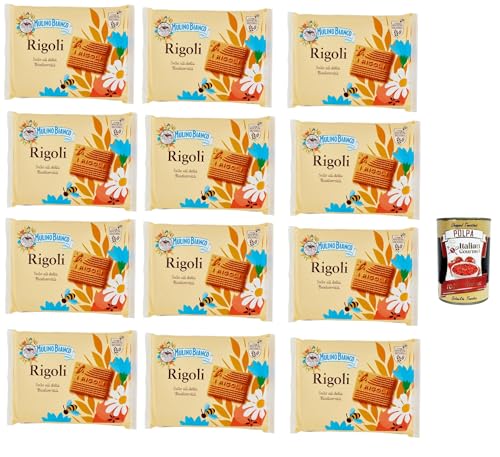 12x Mulino Bianco Rigoli Shortbread-Kekse mit 100 % italienischem Honig, 800 g + Italian Gourmet polpa 400g von Italian Gourmet E.R.