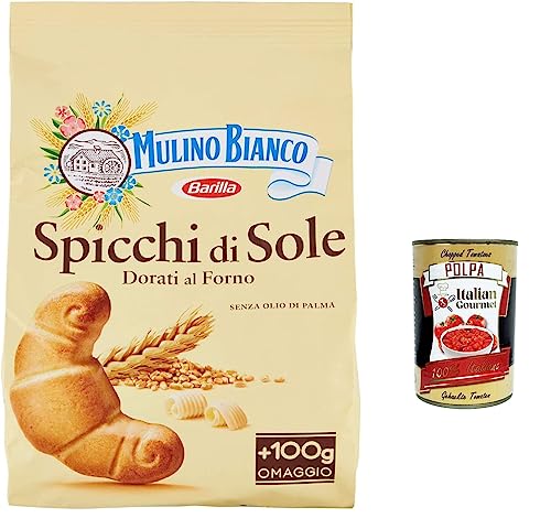 12x Mulino Bianco Spicchi Di Sole Kekse Golden gebackene Biscuits cookies 900g + Italian gourmet polpa 400g von Italian Gourmet E.R.