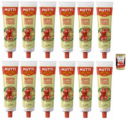 12x Mutti Doppio Concentrato di Pomodoro,Doppeltes Tomatenkonzentrat,100% Italienische Tomate,130g Tube + Italian Gourmet Polpa di Pomodoro 400g Dose 12x Mutti Doppio Concentrato di Pomodoro,Doppeltes Tomatenkonzentrat,100% Italienische Tomate,130g Tube + Italian Gourmet Polpa di Pomodoro 400g Dose von Italian Gourmet E.R.