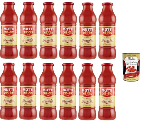 12x Mutti Passata di Pomodoro Tomatenpaste Tomaten sauce 100% Italienisch 700g + Italian Gourmet Polpa 400g von Italian Gourmet E.R.