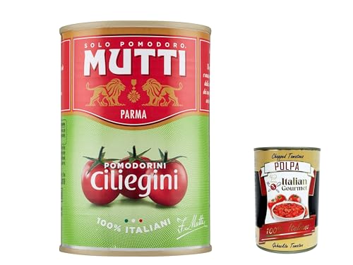 12x Mutti Pomodorini ciliegini Kirschtomaten Tomaten sauce 100% Italienisch 400g + Italian Gourmet polpa 400 von Italian Gourmet E.R.